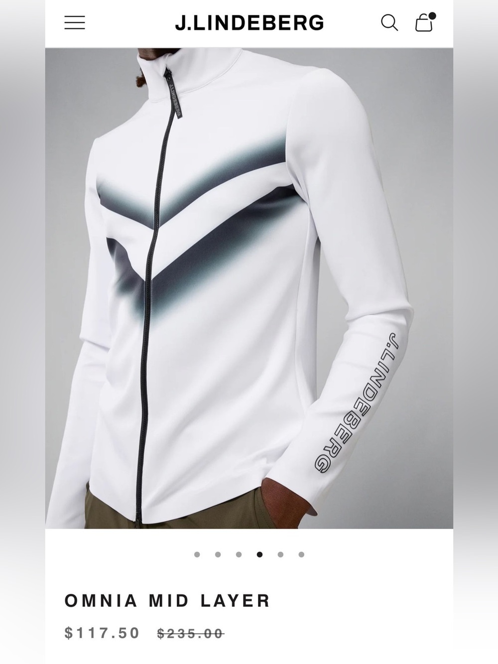 NWT J.Lindeberg Omnia Mid Layer, White, Medium
SOLD OUT